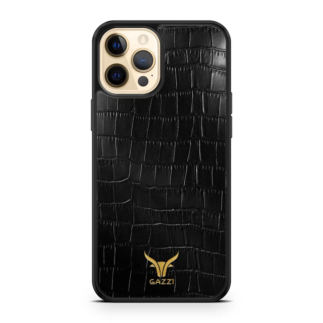 Étui pour Téléphone Portable IPHONE 12/12 Pro en Cuir de Protection GAZZI Croco