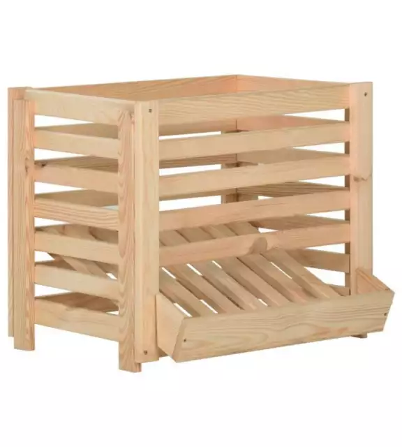 Cassetta Porta Patate 60x40x50 cm in Legno Massello di Pino