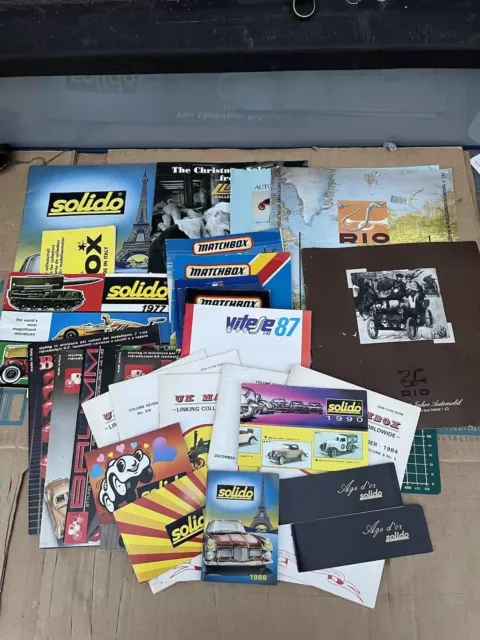 Vintage Solido, Brummell,Matchbox Etc ￼Diecast Catalogues X30