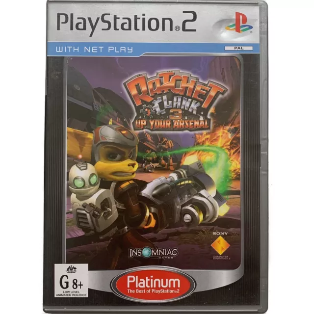 Mint Disc Playstation 2 Ps2 Platinum Ratchet and Clank 3 up your Arsenal -  In