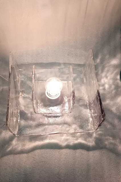 Mazzega Vintage Violet Nuance Big Sconce Or Ceiling 1960