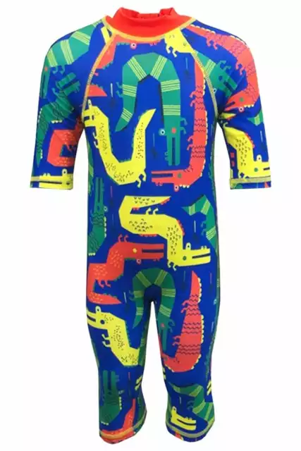 MINI CLUB One Piece Alligator / Crocodile Sun Safe Swim Suit 9-12M Up to 5-6 Yrs