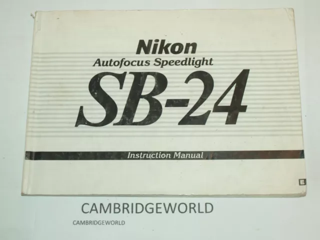 Nikon  Sb-28 Flash  Instruction Manual Guide Book Original Genuine