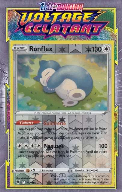 Ronflex Reverse - EB04:Bright Voltage - 131/185 - New French Pokemon Card