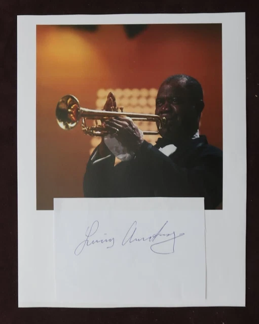Louis Armstrong - trumpeter & vocalist - cut autograph