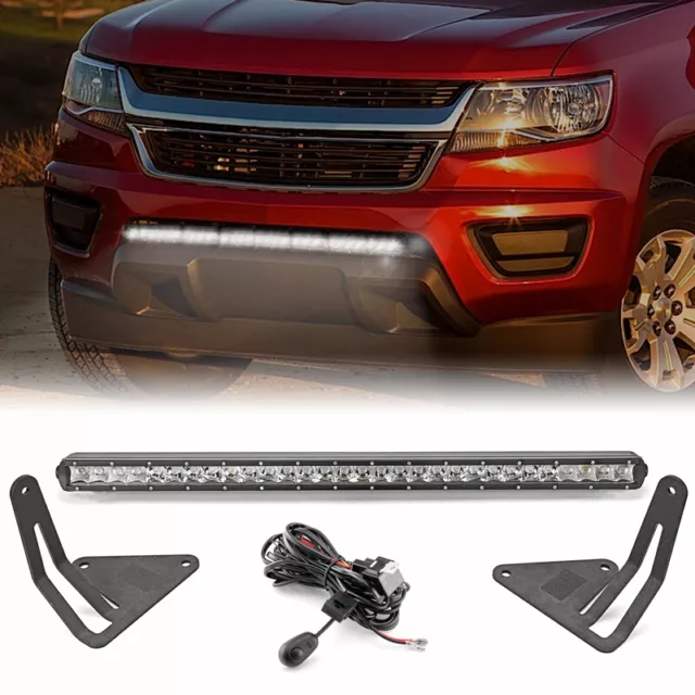 Front Bumper Grille 31" Light Bar Mount Wire Kit For Chevy Colorado GMC Canyon