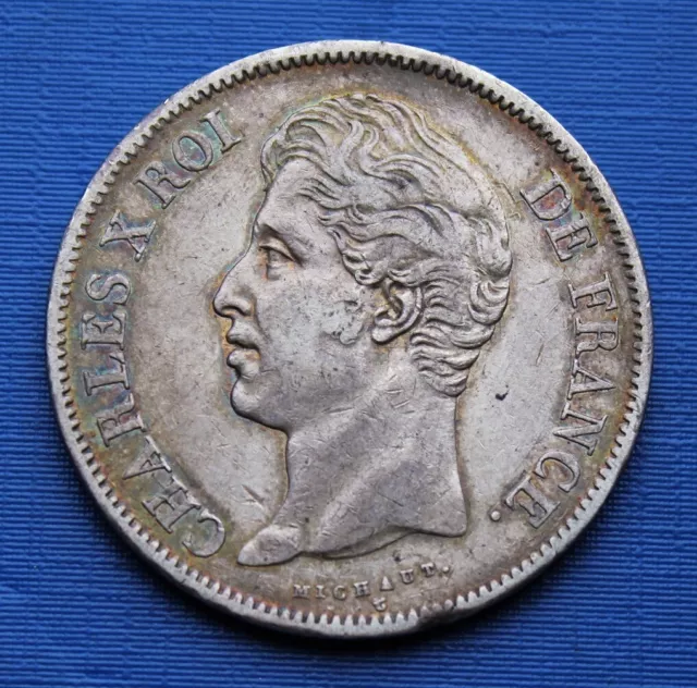 5 Francs Charles X, 2e type (Argent) - 1828 A (Paris)
