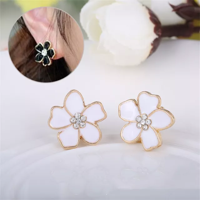 Earrings Without Piercing Flower Shap No Hole Jewelry Lovely Korea Style Girls