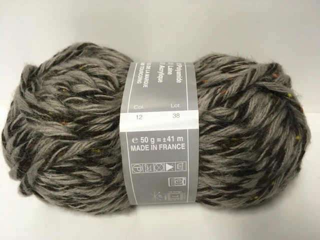 10 Pelotes Laine Taupe - Grosse Laine Française - Tricot, Crochet, Accessoires