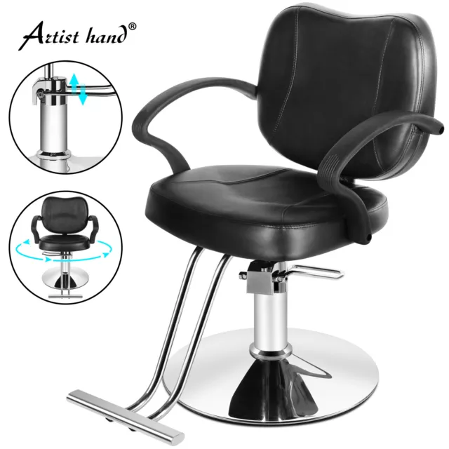 Artist Hand Black Classic Hydraulic Barber Chair Hair Styling Salon Beauty Spa