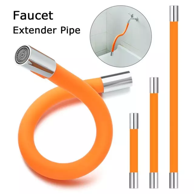 Faucet Extender Pipe Flexible Hose Water Tap Accessories Lengthening Tube