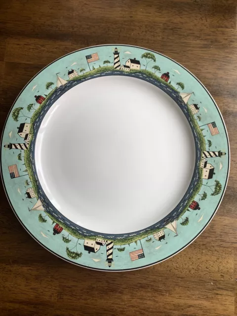 Warren Kimble Coastal Breeze Serving Platter By Sakura 1998 12.5” Diameter