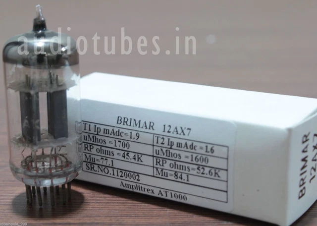 Tube Brimar BVA 12AX7 / ECC83 – Appairé, Made In England, Type NOS