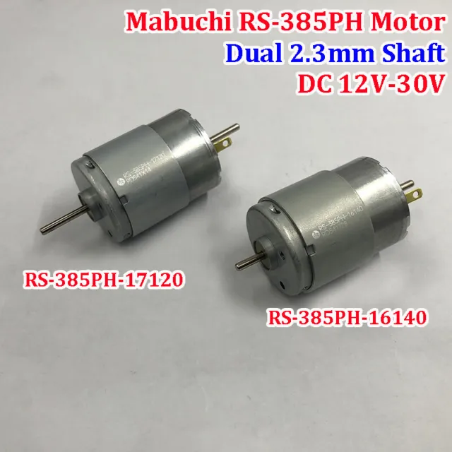 Mabuchi RS-385PH-17120/16140 DC12V 18V 24V Micro Dual 2.3mm Shaft Electric Motor