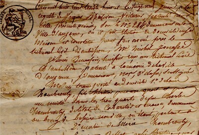 1836 Sommation huissier livraison blé Hattonchâtel Verdun DANIEL LABRIET ARNOULD 