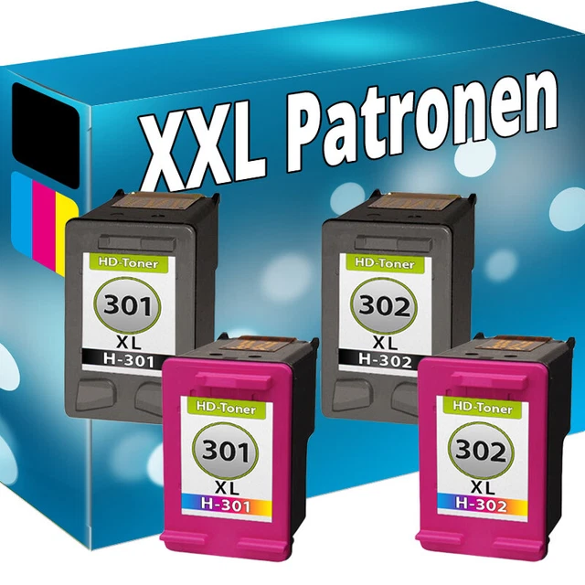 CARTUCCE INCHIOSTRO per HP 301 XL 302 XL DeskJet 1000 1110 2130 Envy 4500 4520 4521