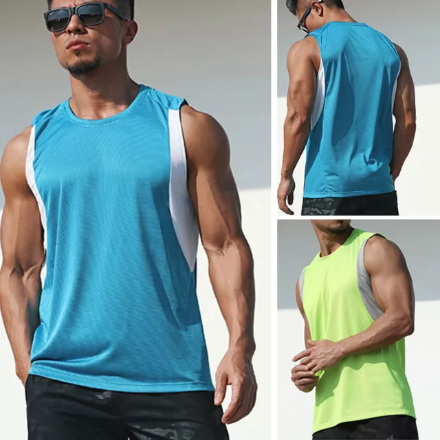 Uomo SPORTS Base Strato da Corsa Palestra Canotta Tee Sciolto T-Shirt Estate ❤️