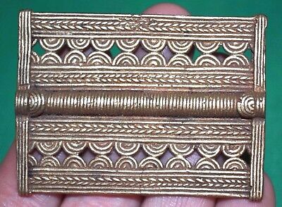 Antique Baule Brass Lost Wax Cast Metal Pendant Bead Ivory Coast, African Trade