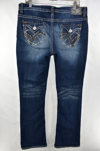 Hydraulic Lola Slim Boot Cut Jeans Womens Size 17/18 Regular Blue Meas. 35x33