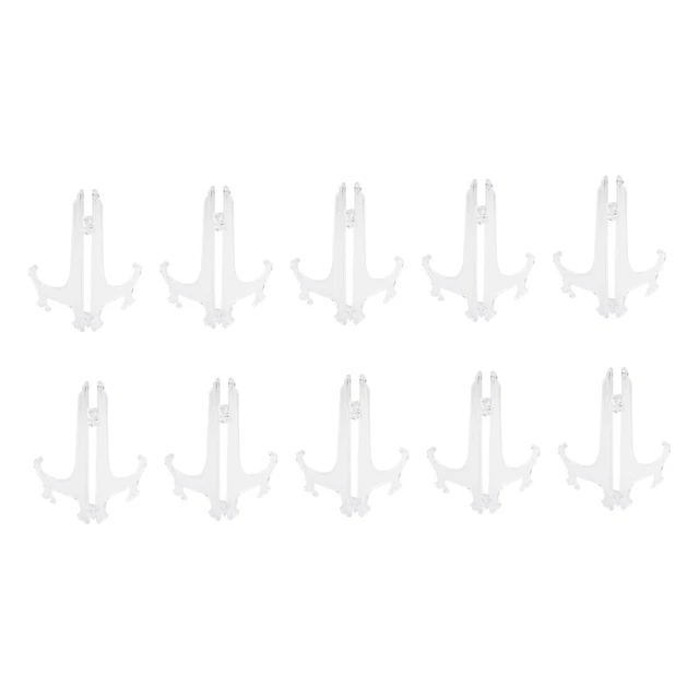 Jortmrd 30 Pièces Mini Chevalet Plastique Petit Chevalet Support de Monnaie Mini Chevalets Transparents Mini Presentoir Chevalet pour Médailles, Images