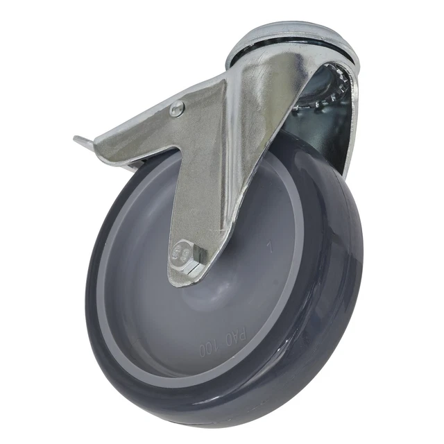 Sealey SCW2100SBL Roulette Roue Trou de Boulon Pivot Avec Total Verrou Ø100mm