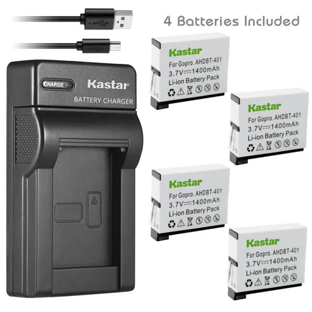 Kastar Battery Slim Charger for GoPro Hero 4 GoPro HERO4 Black Sport Camera