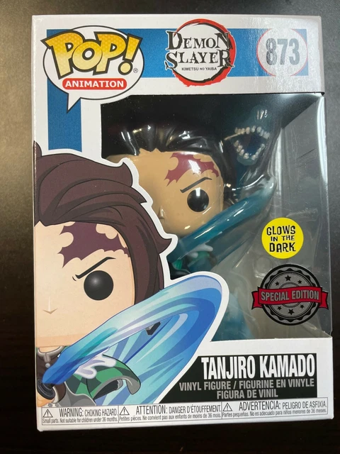 Figurine Pop Demon Slayer #873 pas cher : Tanjiro Kamado avec Dragon - Glow in the Dark