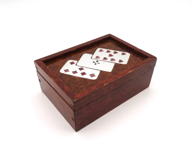Very Rare Stunning Original French Art Deco Avantgarde Playing Cards Poker Box
