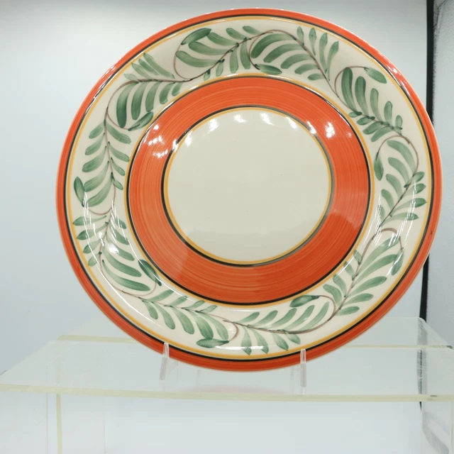 Un tazón de plato de cena Gibson de 10 5/8"" de cachemira jardín hojas naranjas vintage