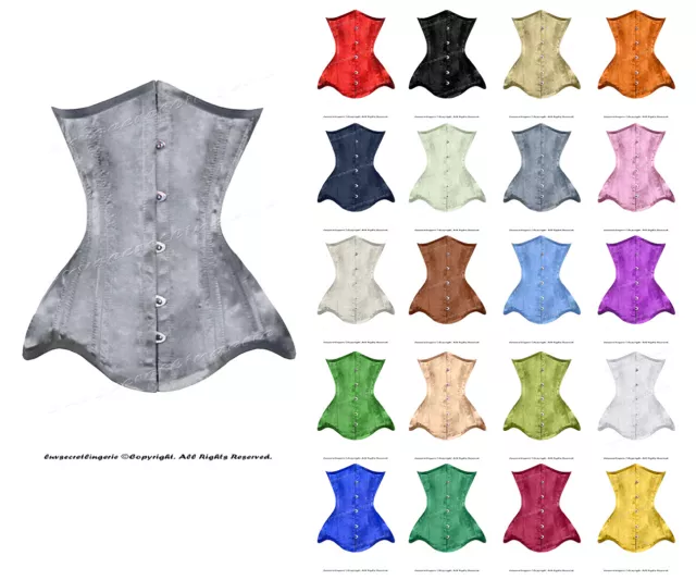 Heavy Duty 26 Double Steel Boned Waist Training Satin Underbust Corset 8596-OT-B