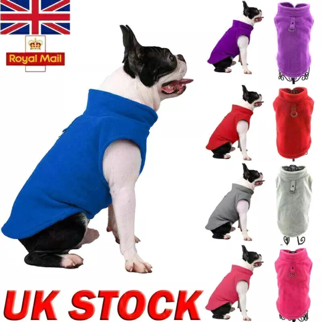 Pet Dog Warm Coat Fleece Jacket Jumper Sweater Winter Clothes Puppy Vest Outfit