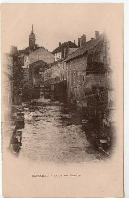 BACCARAT - Meurthe et Moselle - CPA 54 - le canal du moulin - pink card 1900