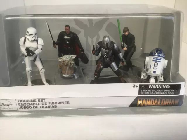 Star Wars The Mandalorian Action Figure Set 6 Figurines PVC Cake Toppers  NEW