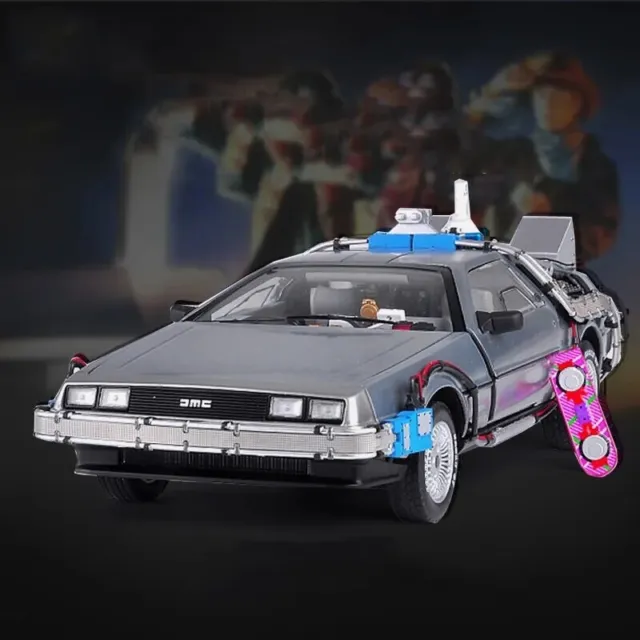 1/18 Scale DeLorean Model - DMC-12 Back To The Future Diecast Car Model Alloy