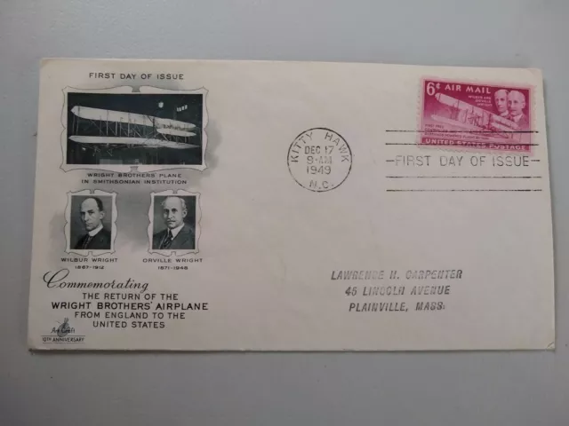 Letter Cover - Commemorating The Return of the Wright Brothers' Airplane