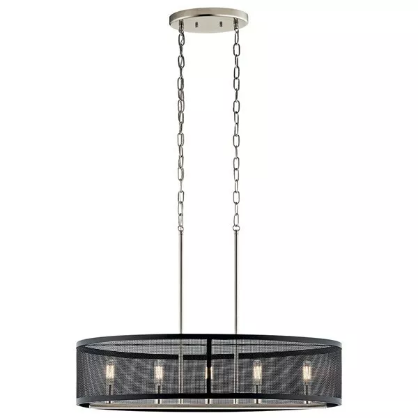 Kichler Edmund 5 Light Linear Pendant Satin Black