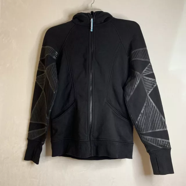 ivivva by Lululemon Black Good in the Hood Zip-Up Hoodie Size 14