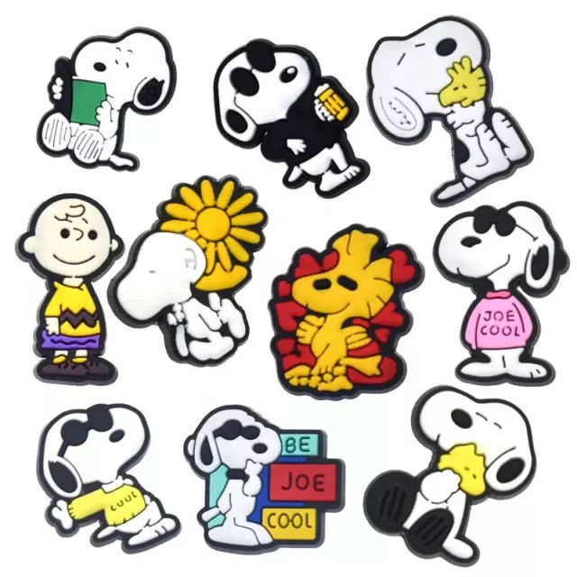 Jibbitz Charms for Crocs Snoopy & Woodstock Peanuts Cartoon  Shoe PVC