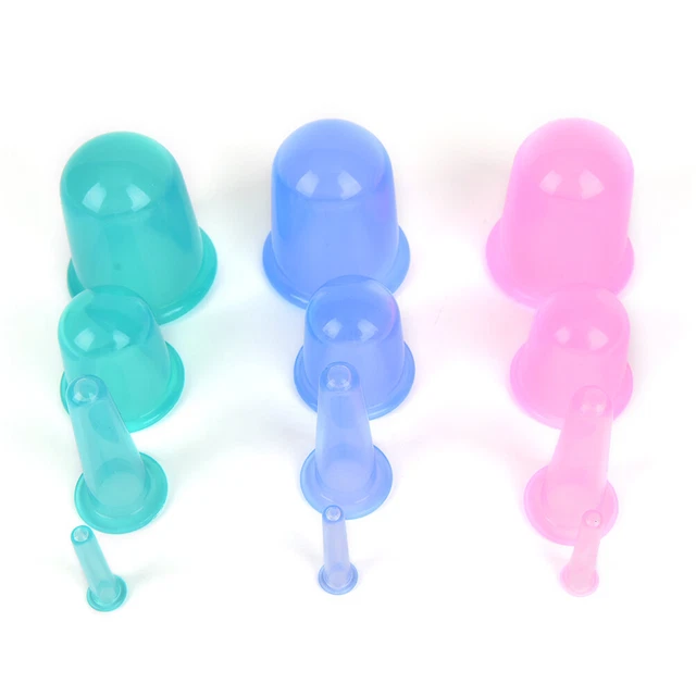4X/set Health Care Body Anti Cellulite Silicone Vacuum Massager Cupping Cup SELO