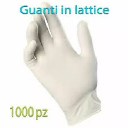 1000 Guanti In Lattice - Taglia S - Bianchi   Poco Talco Latex  Medico
