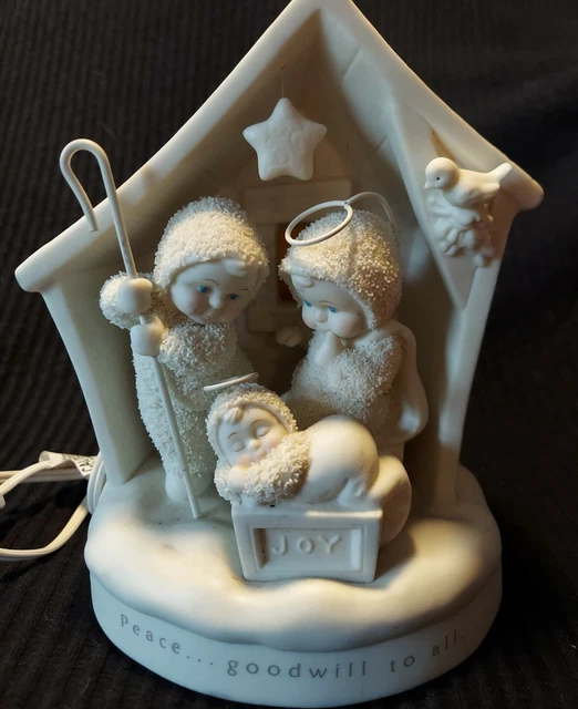 Department 56 Lighted Snowbabies Peace And Goodwill To All Christmas Manger