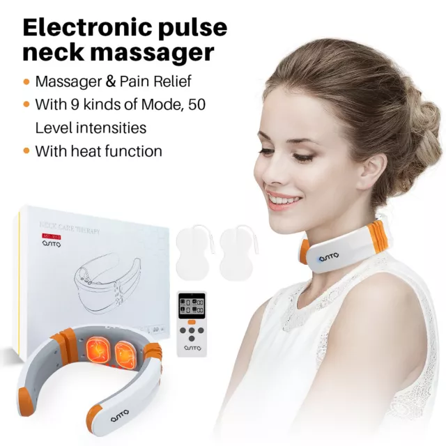Neck Massager TENS Machine Electronic Pulse Muscle Stimulator Back Pain Relief