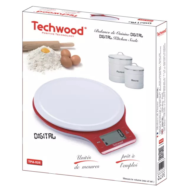 TECHWOOD - Balance de cuisine électronique 5 kg digitale numérique