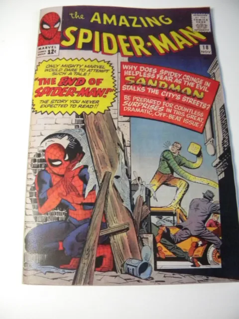 AMAZING SPIDER-MAN # 18 1964 coverless, Silver Age, Sandman app,great Ditko art