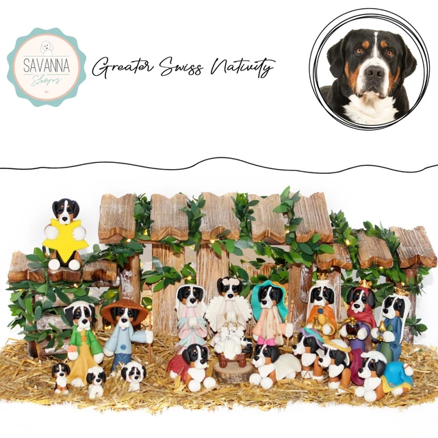 SAVANNASHOPS Dog Nativity Greater Swiss Mountain Dog - Nativity Sets - Dog Lover
