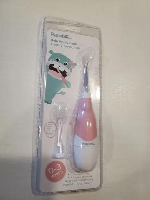 Papablic Baby Handy Sonic Electric Toothbrush Girls Pink