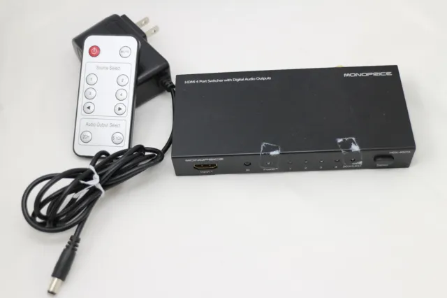 4x1 HDMI 1.4 Switch HDCP 1.4 w/ Toslink & Analog Audio Extractor HDX-401TA 5557
