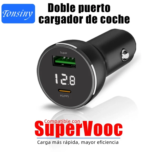 Chargeur Allume-cigare USB-C + USB QC3.0 20W - Pour Xiaomi, Oppo, Realme, Neuf