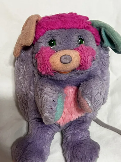 Vintage Popples Plush Pretty Bit Purple Stuffed 8" 1985 American Greetings Corp