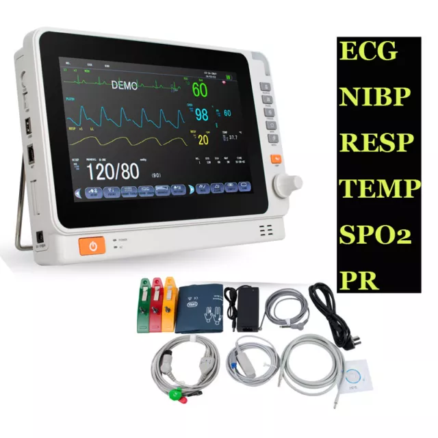 Multi-parameter Vital Sign Monitor Dental Patient Monitor NIBP ECG RESP TEMP FDA